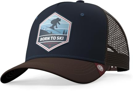 The Indian Face Unisex Born to Ski Baseball Kappe