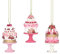 Gisela Graham Cupcake-Dekoration, Kunstharz, 3 Stück, verschiedene Designs