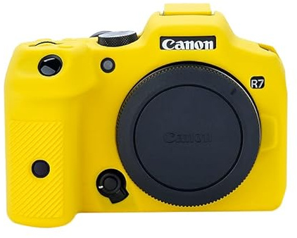 Rieibi EOS R7 Camera Case, Silicone Case for Canon eos r7 Digital Camera, Protective Cover Silicone for Canon r7 - Yellow