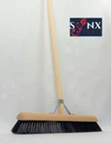 Synx Tools Spazzatrice per salamoia da 50 cm - Peli di cavallo / Camere da camera - Scopa morbida 50 cm - Manico per scopa - Spazzatrice interna - Scopa morbida con acciaio 160 cm