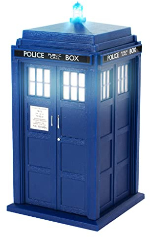 FAMETEK Doctor Who Tardis Bluetooth Speaker Plays Detailed Music, Lights & Sound Effects Tardis | Best Doctor Who Collectibles Doctor Who Gifts