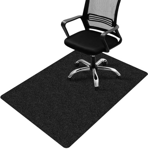 HomeMall Office Chair Mat for Hardwood and Tile Floor, Computer Chair Mat, Non-Slip Floor Protector, Under Desk Mat for Rolling Chair, Black(48x36)