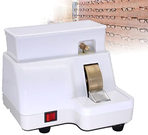 Smerigliatrice per Lenti Ottiche Manuale, Lucidatrice per Bordi per Smerigliatrice Manuale, Mola Diamantata a 200 Maglie, Scanalatura Ruvida E Fine E a Forma di V
