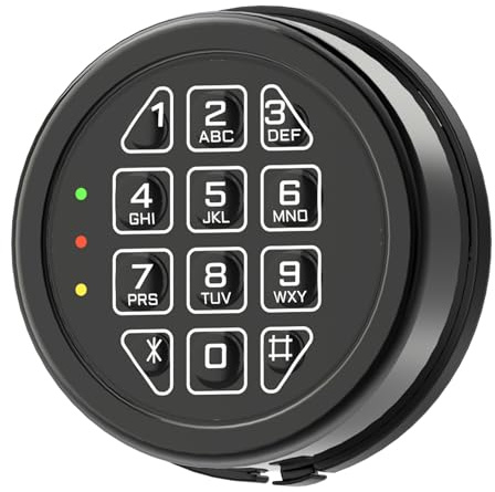Electronic Gun Safe Lock Replacement Keypad with Solenoid Lock - Black | Gun Safe Lock with Programmable Electronic Keypad, Lock Fits High Security Safe Box and Security Cabinet