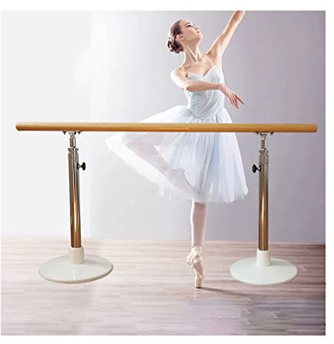 Ballettstange Mobile Ballettstange for Heben, Edelstahlsockel und Massivholzgriff, kann EIN Gewicht von 500 kg tragen (Size : 2M/6.6FT)