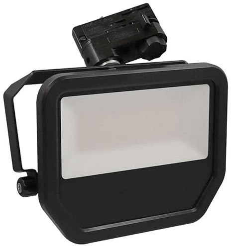 Xenterio LED-Flutlichtstrahler für 3-Phasen Stromschiene, Alu, 50W, 6500K (kaltweiß), 5500lm, 100°, 55000h, schwarz