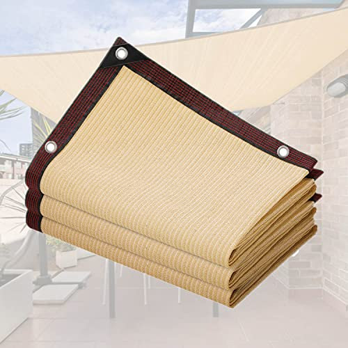 Pergola Shade Cover- 90% Sun Shade Cloth with Grommets for Pergola Porch- Durable Anti-UV Pergola Replacement Canopy Shade Tarp Mesh Tarp for Patio Carport Backyard Garden