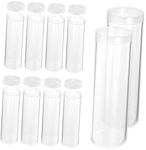 SEWOART 10pcs Coin Protective Tube Postal Tubes for Money Boxes Coin Collecting Holder Storage Container
