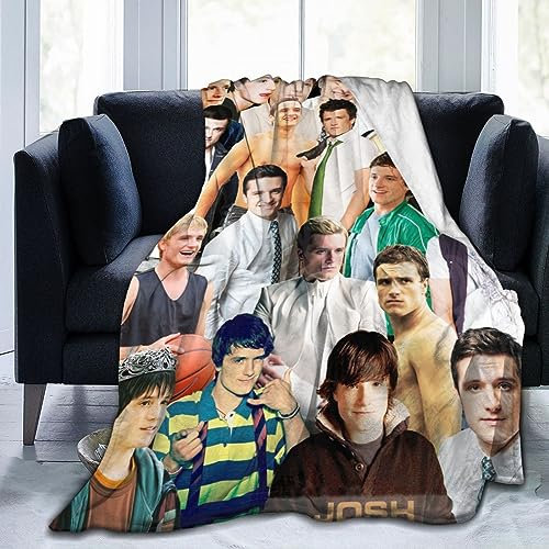 Mobili Josh Star Hutcherson Decke Star Weiche und Bequeme Woll-Fleece-Überwurfdecke für Sofa, Büro, Auto, Camping, Yoga, Reisen, Heimdekoration, gemütliche Plüsch-Stranddecke, Geschenk