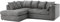 L Shaped Sofa Settee - Full Cord Fabric 4 Seater Corner Sofas Set - Jumbo Corner Sofa for Relaxing Lounge Living Room Indoors - Left Hand