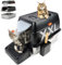 Kalolary Stainless Steel Cat Litter Box with Lid, Enclosed Removable Metal Litter Tray for Large Cat with Top Entry, High Sided Enclosure, Scoop, Non-Sticky, Easy Cleaning(Black - top entry)