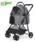 AESRAOU 2-in-1-Hunde-Kinderwagen mit abnehmbarem Korb, faltbarer Welpenwagen mit 4 schnellen Rädern, leichter Reise-Kinderwagen mit Aufbewahrungstasche für mittelgroße und kleine Hunde, Katzen im