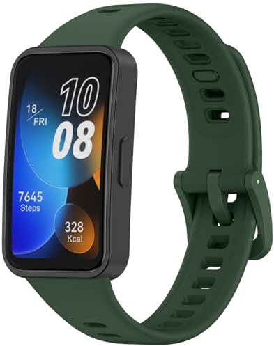 YLK Cinturino per Huawei Band 8/Huawei Band 9/Huawei Band 10, Cinturino di Ricambio Sportivo Classico Regolabile Compatibile con Huawei Band 9/Huawei Band 8/Huawei Band 10 (Verde oliva)