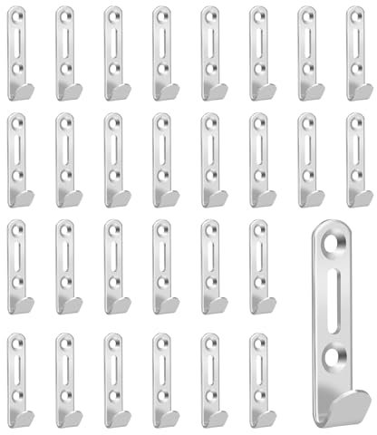 Xingch Lot de 30 crochets de bâche, 54 x 12 mm, en métal, crochets de fixation pour remorque, bâche, tendeur, pour la fixation de bâches, de remorques, filets de remorque