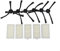 Alanmoship Set di spazzole laterali e filtri di ricambio per aspirapolvere robot SilverCrest 3000 A1, kit di accessori (5 filtri, 6 spazzole laterali)