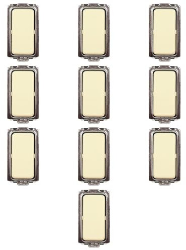 10 MODULI INTERRUTTORE UNIPOLARE, BIANCO, COMPATIBILE CON BTICINO MAGIC, MODULI E FRUTTI 100% COMPATIBILI, MATERIALI DI ALTA QUALITA'