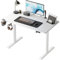 FEZIBO 110 x 55cm Electric Height Adjustable Standing Desk, Home Office Table with Splice Board, White