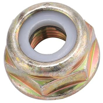 Luqeeg 1 Stück Klingenmutter, Universelle Klingenmutter mit Linksgewinde M10 X 1,25, Ersatz, Geeignet für Verschiedene Rasentrimmer, Freischneider, Getriebekopf, Messergehäuse, Zubehör