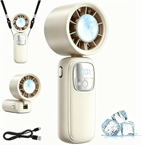 Audasi Ventilateur à Main,Ventilateur Portable Usb Rechargeable | Mini Ventilateur De Refroidissement Main Ventilateur Portable Turbo RéFrigérant Petit Ventilateurs Pour ExtéRieur Voyage Fan