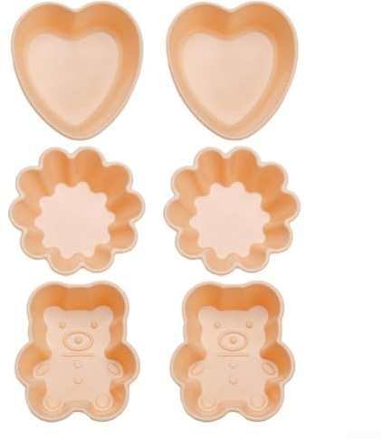 Silikon-Kuchenzubehör, 6-teiliges Set, lustige Formen für Ihre Küche (Pink)