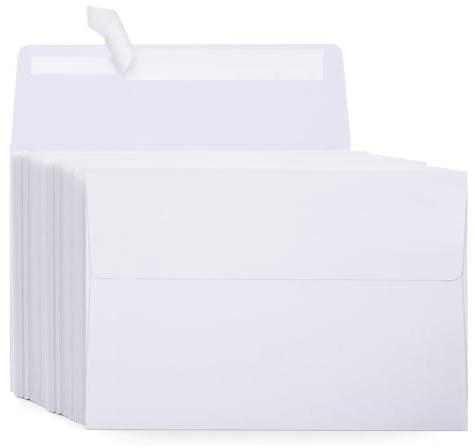 WYYFXY® 100 Stück Briefumschläge ohne Fenster 120×165 mm Weiß Briefumschläge Selbstklebend 120 g/m² Briefumschlag Kuvert Weiß Umschläge c6 Envelopes Briefkuvert für Briefe Einladungen Grußkarten