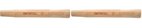 Faithfull Hammer Replacement Handle – FSC® Certified Hickory Wood with Wax Finish – 250mm (10in) (Pack of 2)