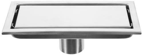Drenaje Lineal Antiolor de Ducha Rectangular de Acero Inoxidable 304 | Baño, Diseño Empotrado Invisible, Fácil Instalación, Resistente al Óxido, Color Plata, Desagüe de Piso