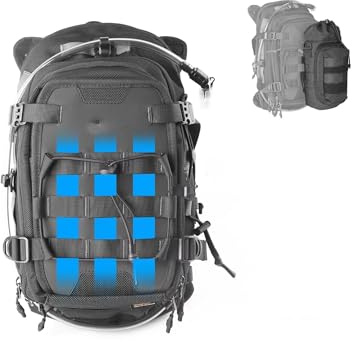 GSDWWEW Motorrad Tankrucksack 9L Wasserdicht Mit Regenschutz Rucksack 1,5 Trinksystem Mehrere Fächer Mechanic Serie 2026 Motorradtasche