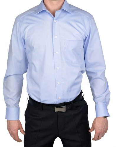 Marvelis Herren Businesshemd Langarm Comfort-Fit,Chambray,New Kent,bleu 11,42