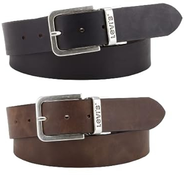 Levi's Herren Reversible Gürtel, Braun (Brown), 80 cm (Herstellergröße: 80)