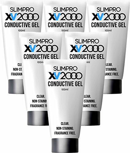 Slim-Pro Toning Belt Gel Conductive Application Gels, 6 x 100ml. No Fragrance and Non-Staining. Easy To Use Gel for Ab Toning Belts, Heart Rate Monitors, TENS, E.M.S, Circulation Massagers and more