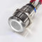Metzler - Druckschalter 16mm - LED Ringbeleuchtung Weiß - IP67 IK10 - Edelstahl - Flach - Lötkontakte