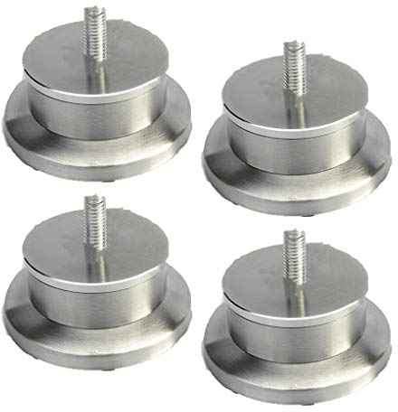 Möbelfüße Edelstahl Möbelbeine Metall Möbelfüße Runde Beine Möbelfüße Tisch Bett Schrank Sofa Beine Ersatzkabinettfüße 4er M8 Schraube(3cm)
