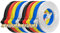 MutecPower 5m 10 Pack ULTRA FLAT Cat 7 Ethernet Network Cable with RJ45 plugs - SSTP - 600MHz - 5 meter Red/Yellow/Blue/Black/White cables with Cable ties & clips