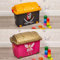 URBN-TOYS Pirate Or Fairy Designed Treasure Storage Container Chest Box Party Prop Play Set For Kids (Both, 2)