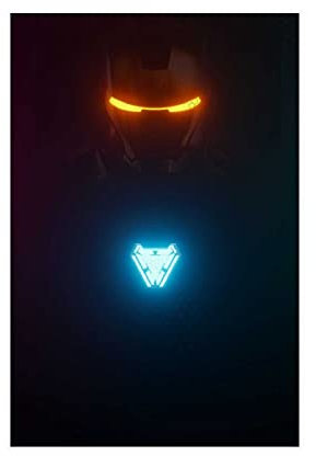 BAOZHI Iron Man Tony Stark Jr. Robert Downey Hero 49 Leinwandposter Wandkunst Dekor Druck Bild Gemälde für Wohnzimmer Schlafzimmer Heimbüro Dekoration Unframe: 30 x 45 cm