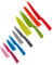 Kuhn Rikon 5-Piece Everyday Knife Set, Multicolour, Red, Green, Grey, Blue & Fuchsia Colori+