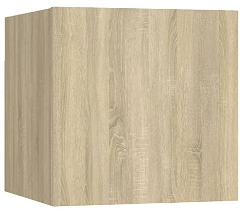 vidaXL Meuble TV Mural, Armoire de Télévision, Meuble Télé de Salon, Armoire Suspendue, Centre de Divertissement Salle de Séjour Intérieur, Moderne, Chêne Sonoma