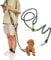pawstrip Hands Free Dog Leash Crossbody Dog Running Leash Handsfree Pet Rope for Hiking Training Heavy Duty Reflective Pet Walking Belt (Black)