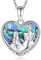 AEONSLOVE 925 Sterling Silber Mama Kette Abalone Muschel Mutter Tochter Halskette Muttertags Schmuck Geschenke von Tochter, 45,7cm Kette