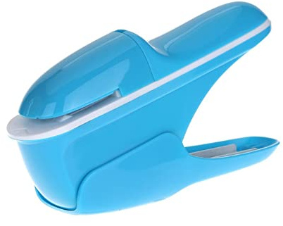 Stapleless Stapler, Manual Staplers, Portable Staple-Free Stapler for Booklet Brochures, Newspapers, Leaflets-Blue