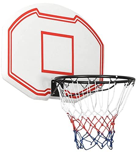 Tidyard Panier de basket - Anneau de basket-ball - Panneau arrière - Panneau arrière - Basket - Blanc - 90 x 60 x 2 cm - Polyéthylène