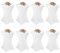 8 Stück Weiß Stehtisch Hussen Stehtische, Stehtischhusse für Ø 80-85 cm Stehtische und Bistrotische, Stretch-Tischdecke mit Fußtaschen für Hochzeit Geburtstagsfeier Bankett(80 cm, weiß)