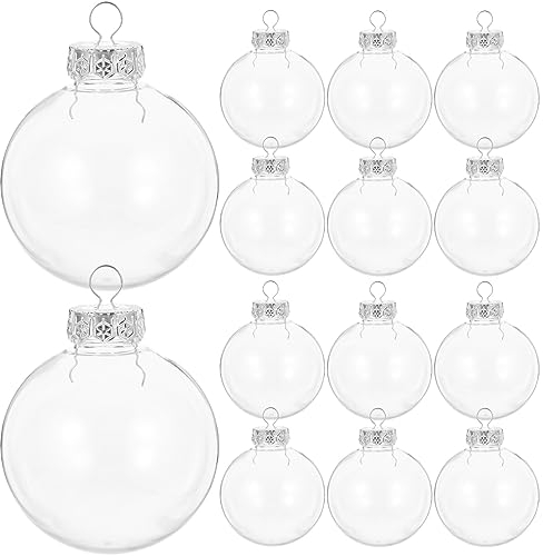 Warmhm 20 Transparente Weihnachtskugeln Weihnachtsbaum-Hängekugeln Feiertags-Motto-Kugeln Weihnachtsdekoration DIY-Zubehör Für Weihnachten Partyzubehör Dekoration