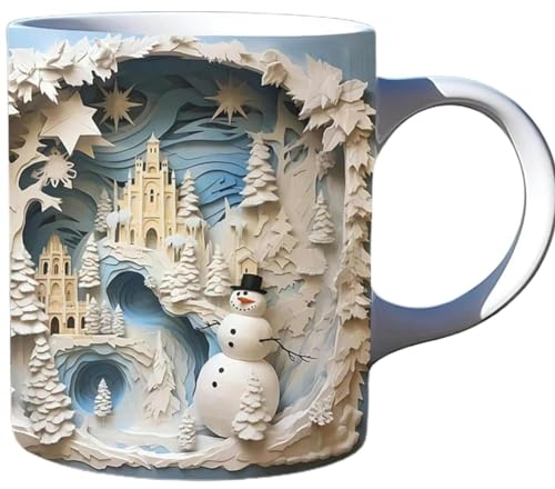 Deger 3D-Kaffeetasse, Kreatives Weltraum-Design, Mehrzweck-Keramikbecher, Neuheit, 325 Ml, Kaffee- und Teetasse für Damen und Herren, 8 X 9,5 cm