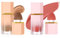 Beauty Searcher Flüssiges Rouge & Kontur Makeup Set, Weiches, leichtes, atmungsaktives Gefühl Eingebauter Schwamm Spitze Gesicht Make-up-Geschenk-Set (#Rouge 03+Kontur 01)