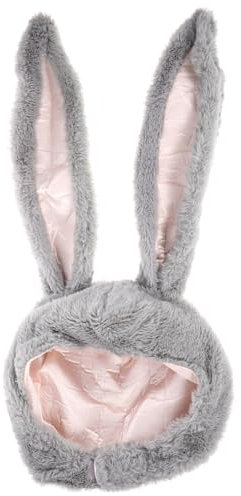 Vaguelly Sombrero de orejas móviles Accesorio de fotos de animales diadema blanca gorro con orejas trajes de niña tiara gorra de conejo sombrero de conejo Fruta ropa bufanda
