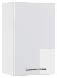 Vicco Badschrank Weiß Hochglanz Fame-Line 45x72x34 cm - hängender Badezimmerschrank, Wandmontage spart Platz und hält den Boden frei