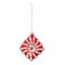 Bloomingville Candy Ornament, Weihnachtskugel in der Form eines Pfefferminzbonbons aus Glas, Durchmesser: 9cm, Rot