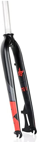 Forcella Ammortizzata per Bici Forcella Rigida per Mountain Bike 26 27,5 29 Pollici Forcella per Bici da Strada Freno a Disco MTB Forcella Anteriore per Bicicletta in Lega di Alluminio 1-1/8 Senza